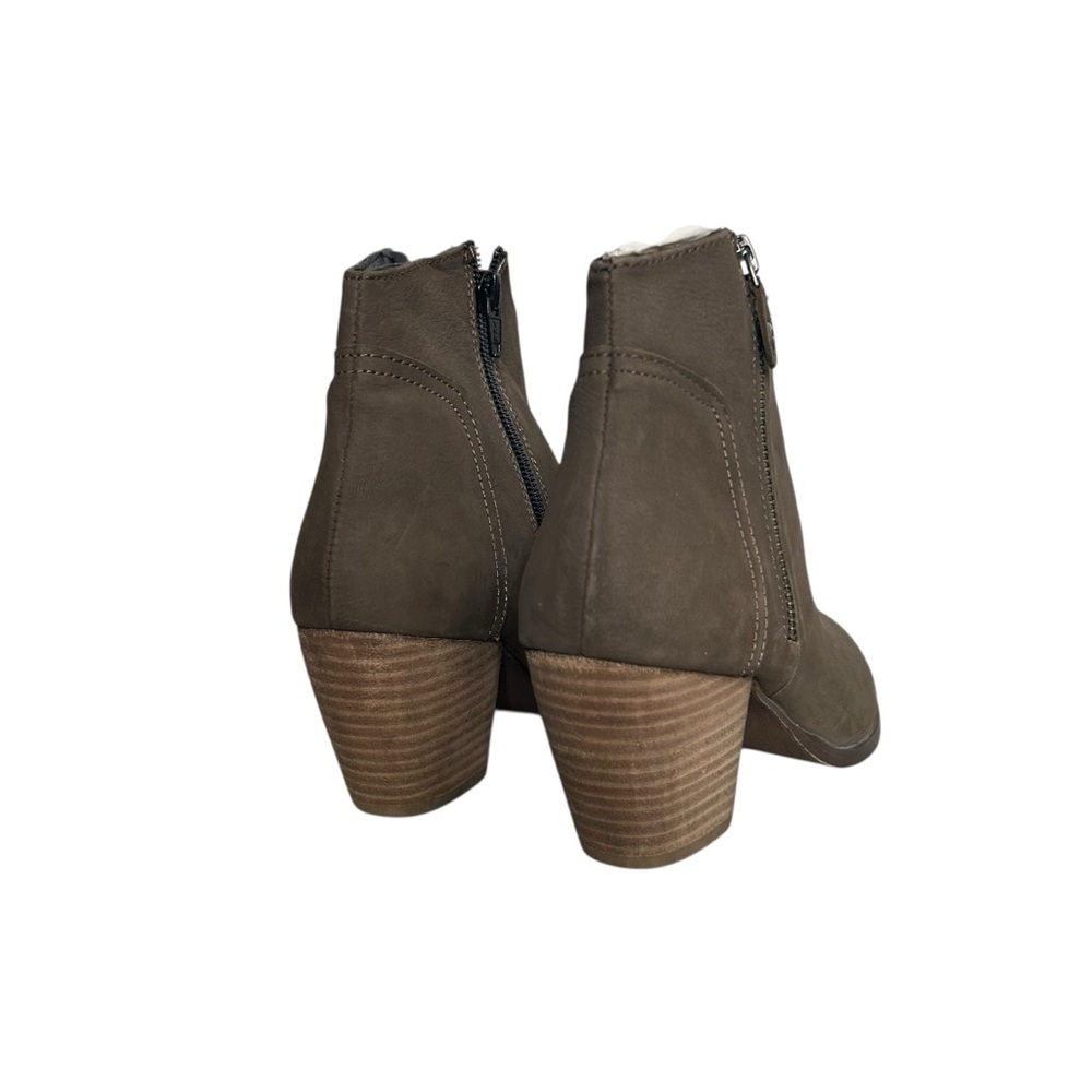 Diba Women’s Taupe Western Sequoia Suede Leather Block Heel Bootie Size 6 - Picture 6 of 11